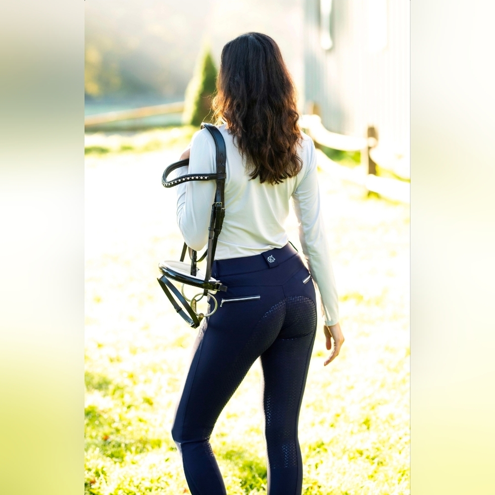KL Select Gabrielle 32R FS Navy/Black Riding Breeches
